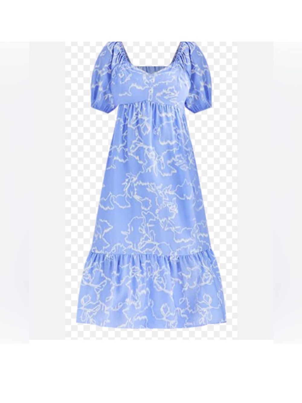 NINE WEST Womens Off the Shoulder Lightweight Woven Maxi Dress Blue White XL
